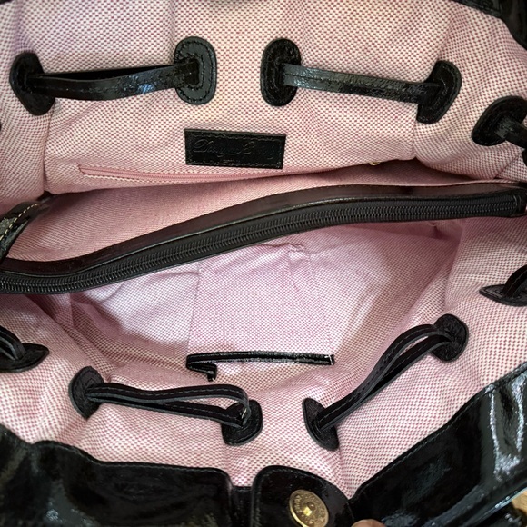 Dooney & Bourke Black Glossy Tote Bag - Picture 5 of 11